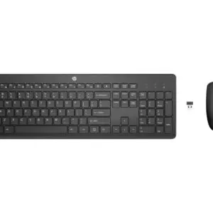 1Y4D0UT HP 235 - keyboard and mouse set - 3-zone layout, low profile key travel full size - UK - black - Smart Buy Input Device