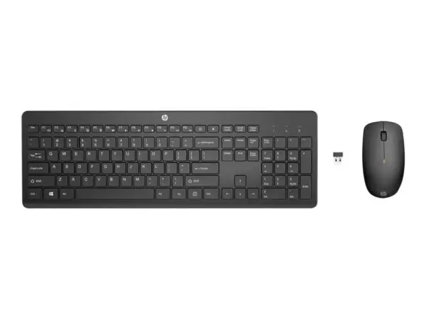 1Y4D0UT HP 235 - keyboard and mouse set - 3-zone layout, low profile key travel full size - UK - black - Smart Buy Input Device