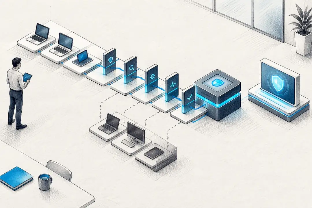 Endpoint sensor health verification illustration
