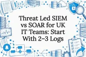 SIEM and SOAR title card illustration