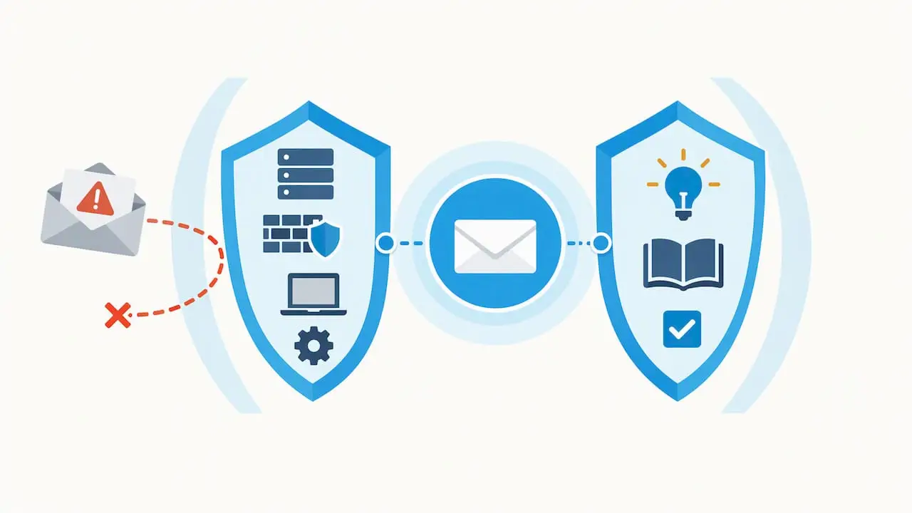 Layered technical and user phishing defenses