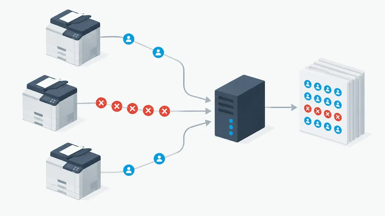 Printer login attempts monitored for unusual spikes