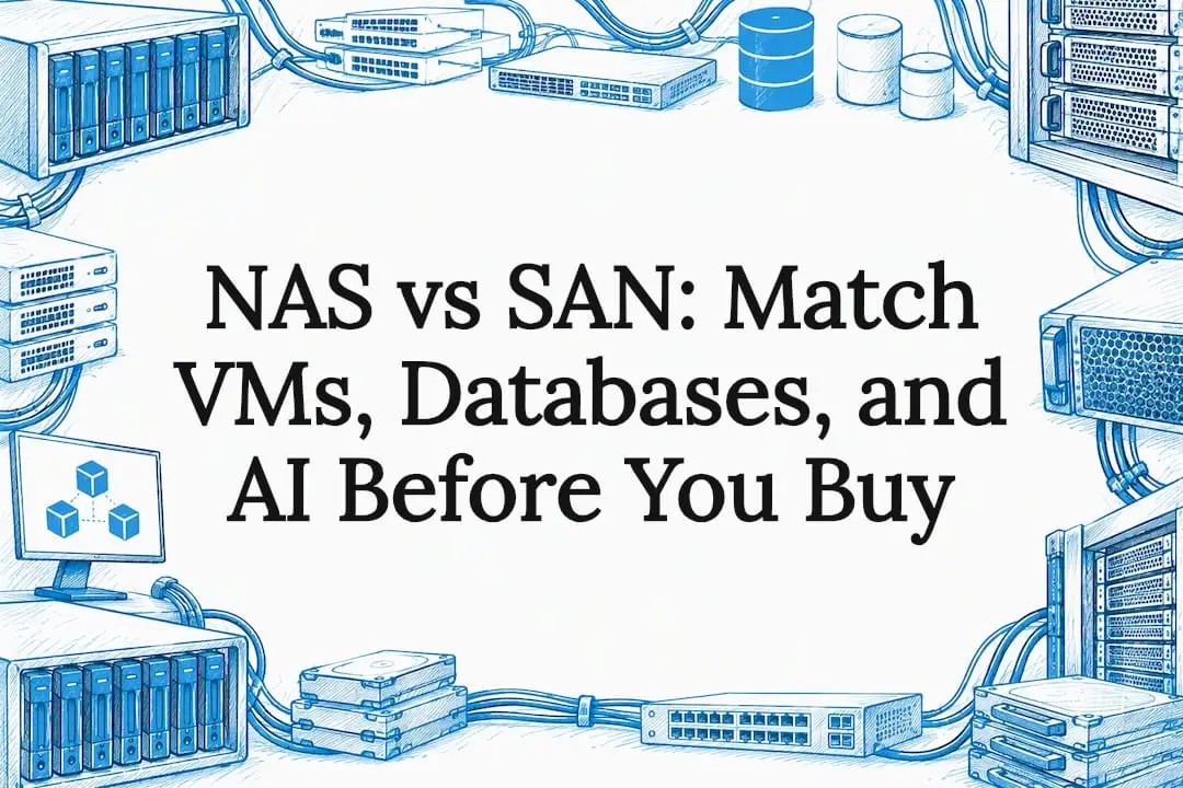 NAS and SAN storage title card