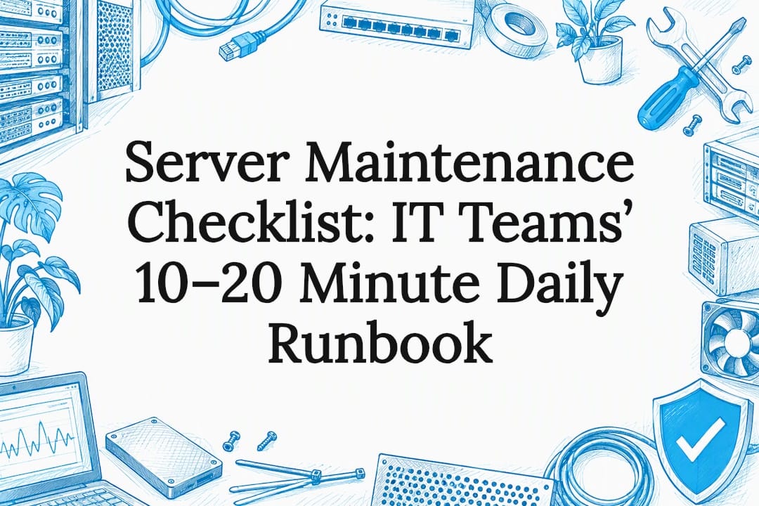 Hand-drawn server maintenance title card