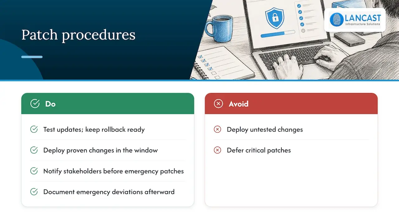 Routine and emergency patch deployment paths