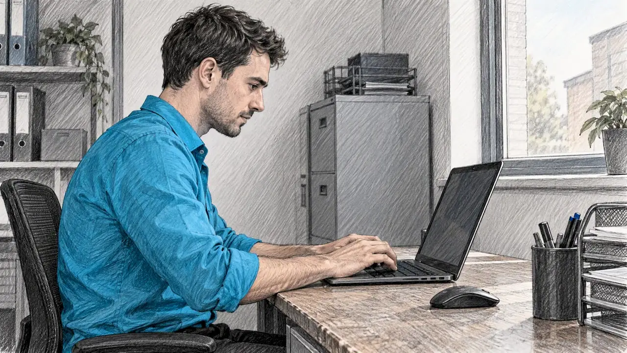 Administrator entering a long business passphrase