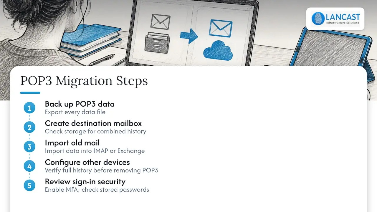 Five steps for moving from POP3 to IMAP