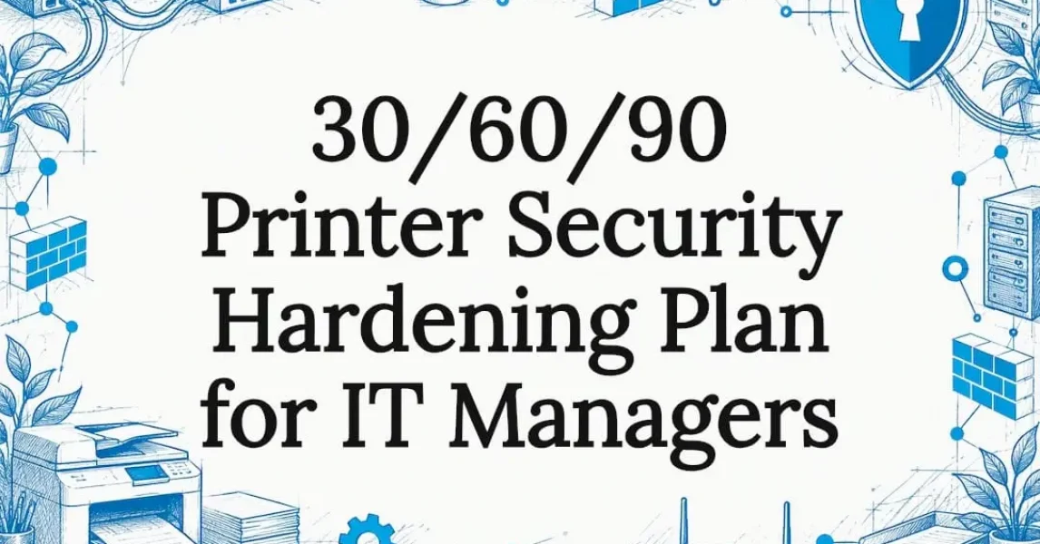 Printer security title card with sketch details